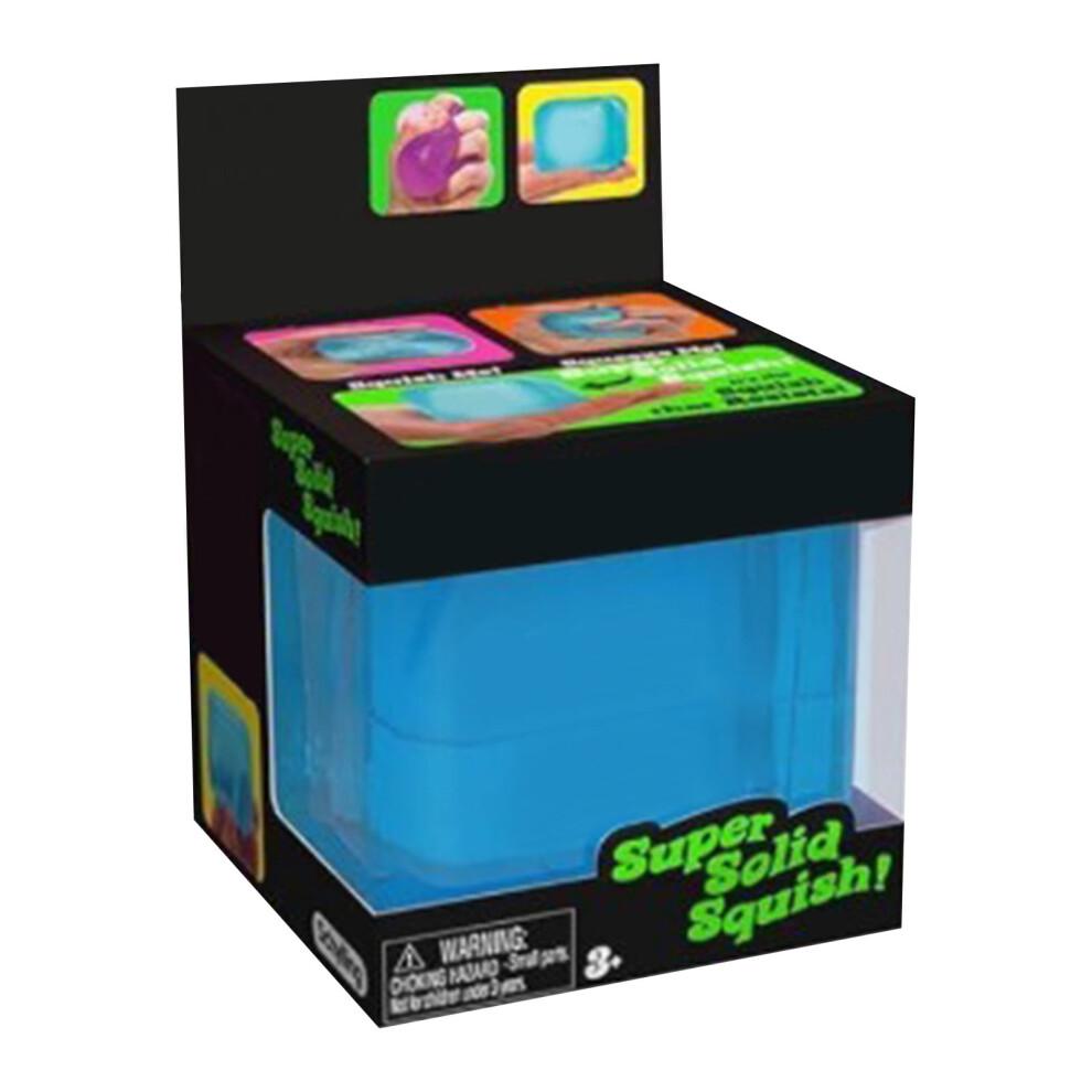 Nee D0h Nice Cube Glow Sensory Toy with a Super Solid Squish - Glows In the Dark and Always Returns To Its Square Shape - Ages 3 and Up 3.54" Cube