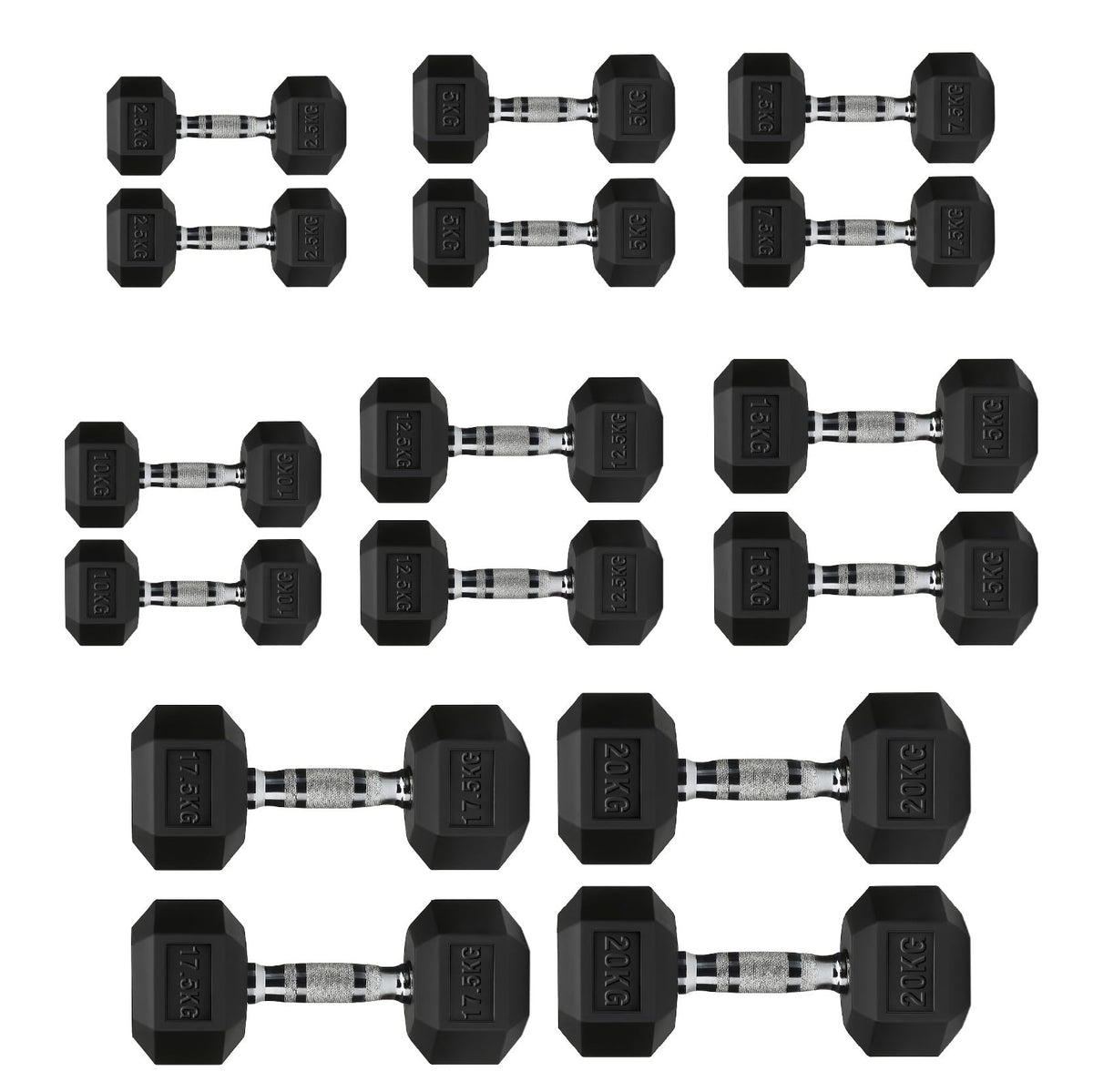 Rubber Hex Dumbbell Set for Your Home Gym