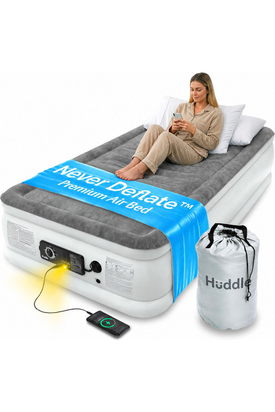 Never Deflate Premium Air Bed - Single