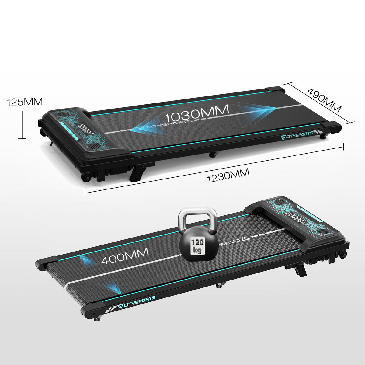 Walking Treadmill Tilt up to 4%. WP6,440W,6.0km/h,Bluetooth,Remote Control