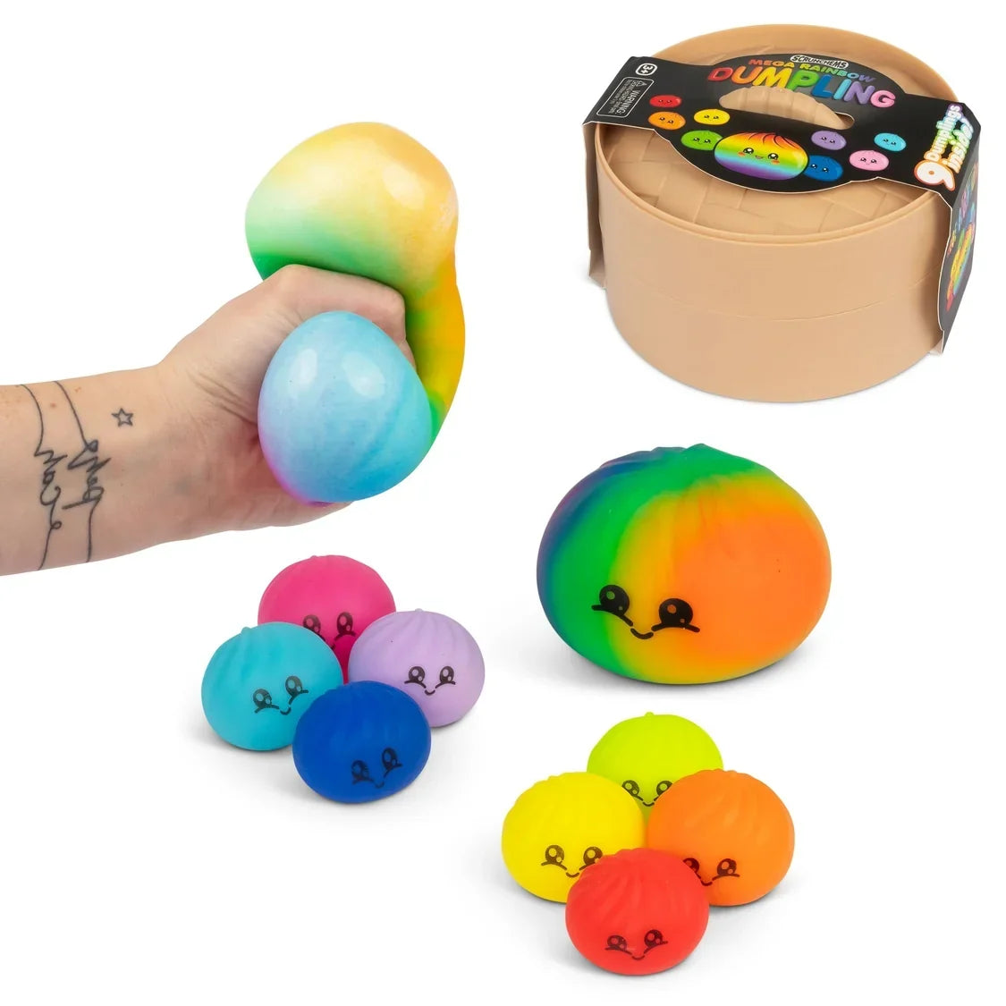 Scrunchems Mega Rainbow Dumpling Sensory Fidget Set – 9 Piece