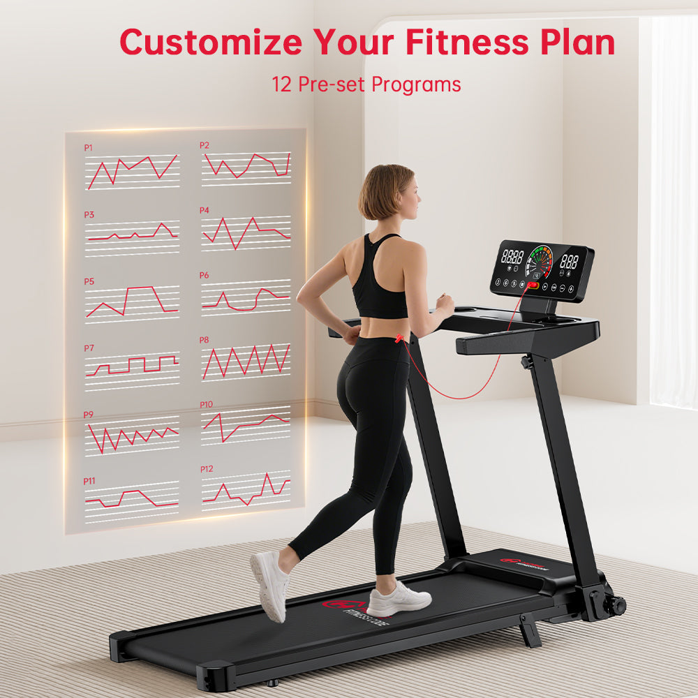 Folding Treadmill Q8, 1-12KM/H, 5% Manual Incline, Touch Control
