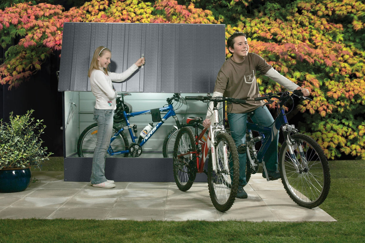 Trimetals Protect-a-Cycle™ with Ramp | High-Security Bike Store for 3 Bikes