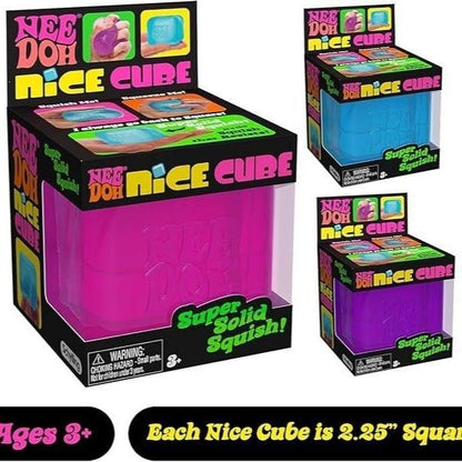 Needoh Nice Cube Sensory Toy: Stress-relief Squeeze Toy / Anti-stress Cube, 4 Oz