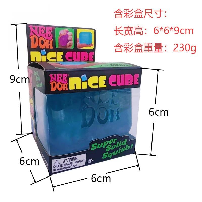 Needoh Nice Cube Sensory Toy: Stress-relief Squeeze Toy / Anti-stress Cube, 4 Oz