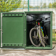 Tuffbox Bi-Bike Locker Outdoor Metal Bike Storage Shed for 2 Bikes