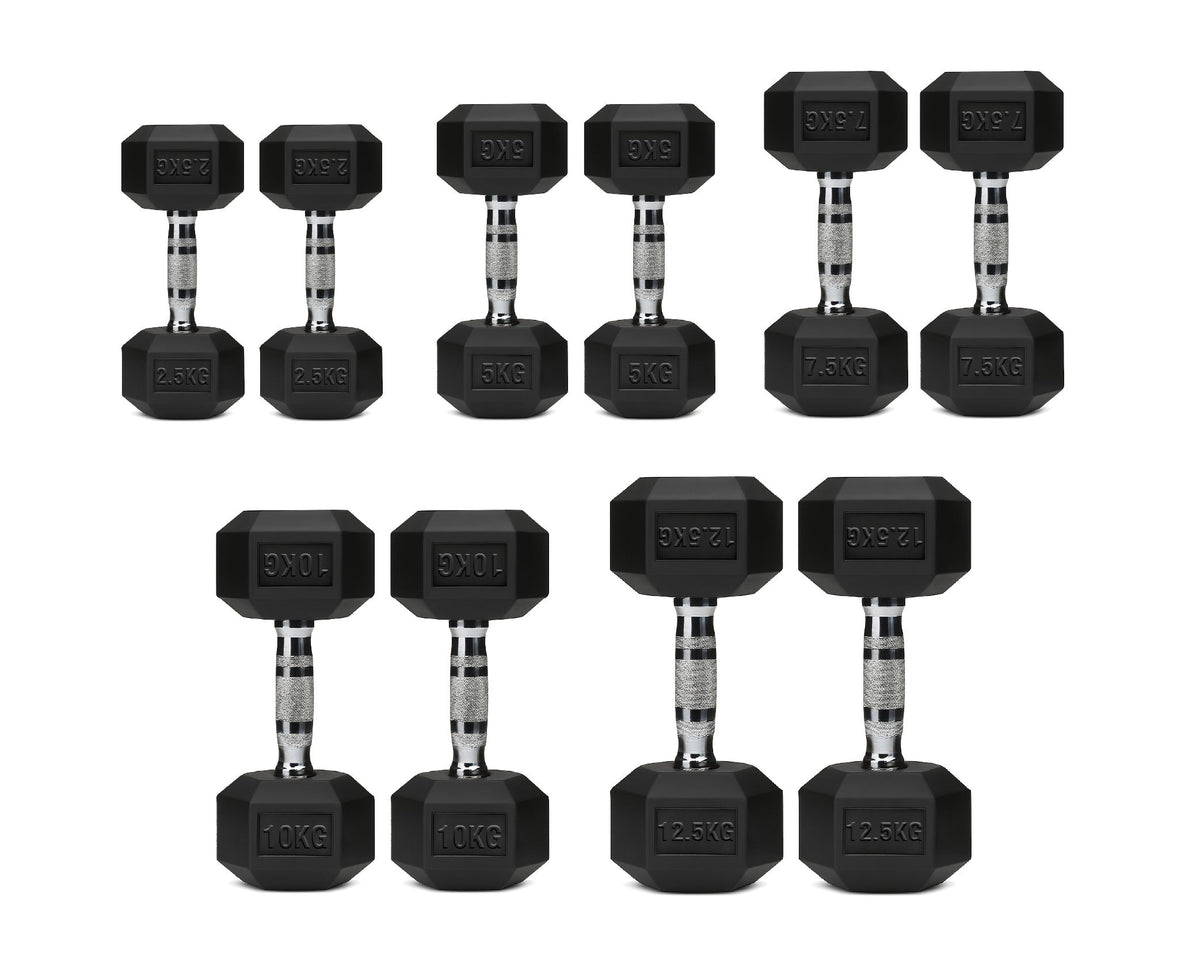 Rubber Hex Dumbbell Set for Your Home Gym