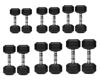 Rubber Hex Dumbbell Set for Your Home Gym