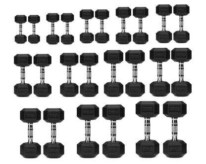 Rubber Hex Dumbbell Set for Your Home Gym