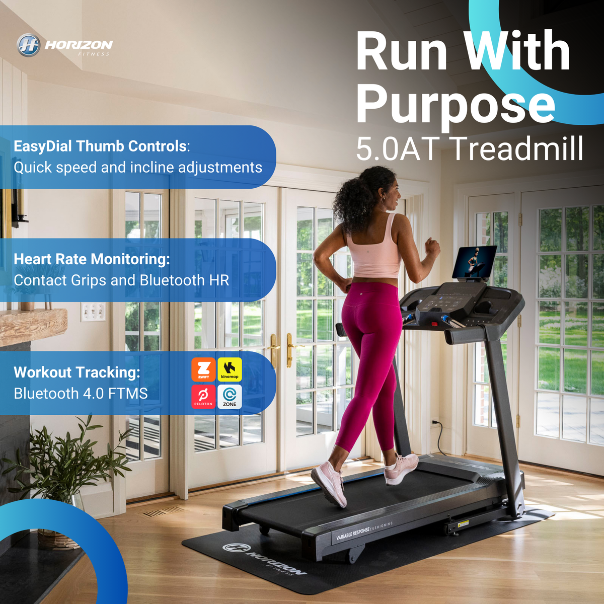 Horizon 5.0AT Treadmill