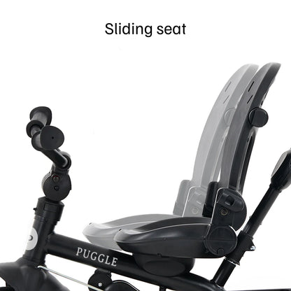 Easy Twist 6-in-1 Folding Trike with Parent Handle - Midnight Black (9 Months - 5 Years)