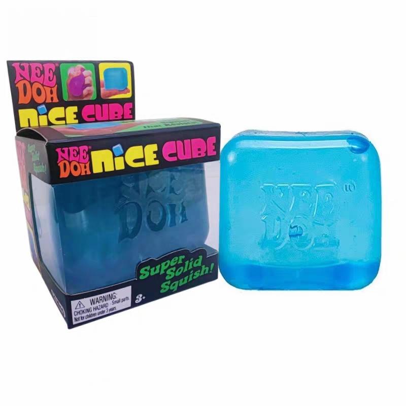 Needoh Nice Cube Sensory Toy: Stress-relief Squeeze Toy / Anti-stress Cube, 4 Oz