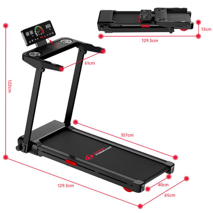 Folding Treadmill Q8, 1-12KM/H, 5% Manual Incline, Touch Control