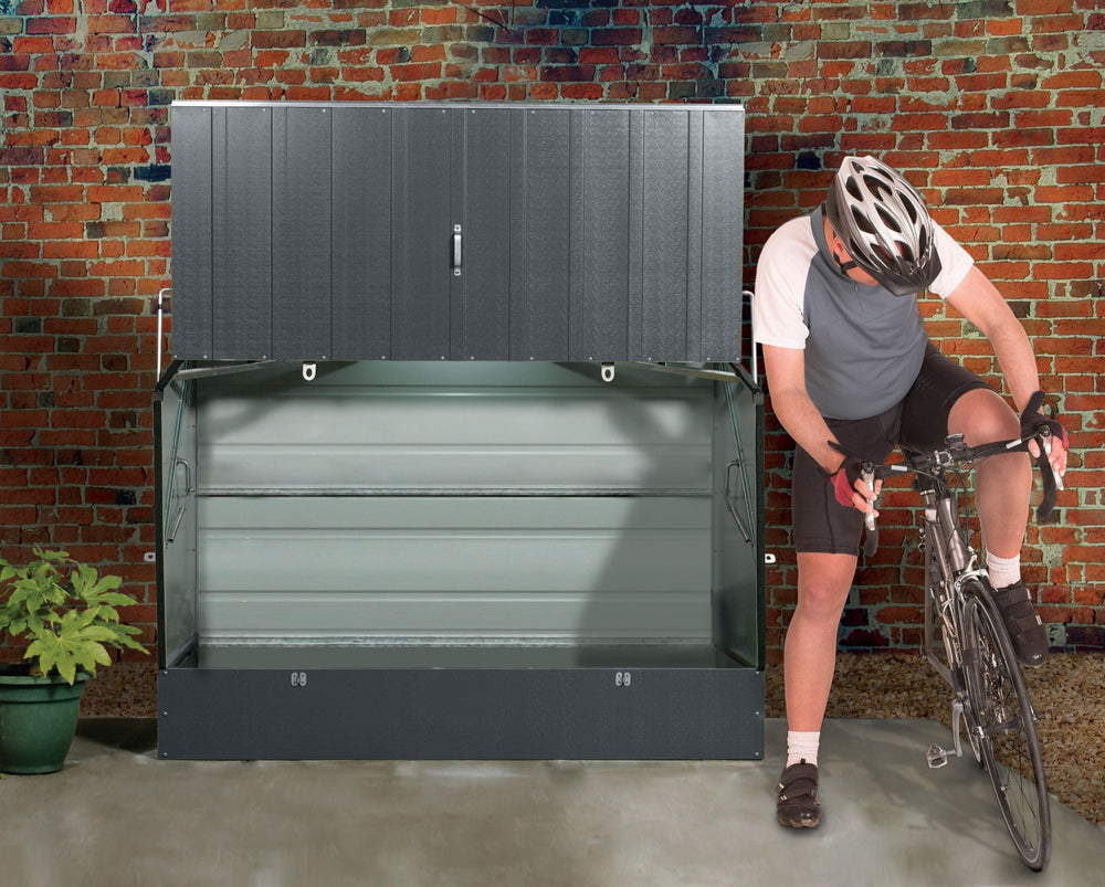 Trimetals Protect-a-Cycle™ with Ramp | High-Security Bike Store for 3 Bikes